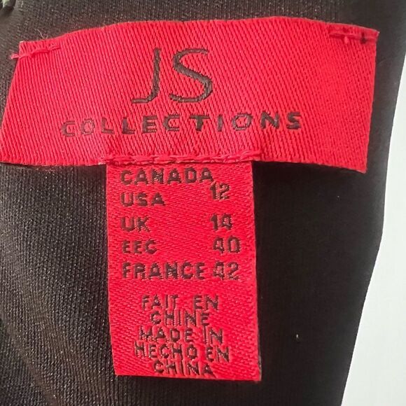 NWT JS Collection 100% Silk Evening Sleeveless Little Black Holiday Dress Sz 12 - Picture 8 of 10